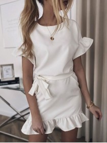 Літня сукня з рюшами