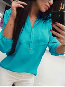 Блуза на гудзиках з рукавом 3/4