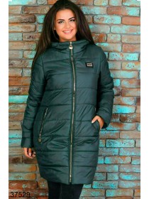 Подовжена демісезонна куртка з капюшоном 
