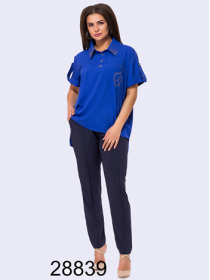 Жіночий брючний костюм з блузою 