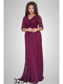 Довга вечірня сукня на запах