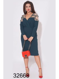 Вечірня сукня миди на запах 