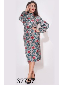 Жіноча вечірня сукня з оксамиту в квіточку