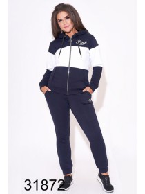 Двоколірний спортивний костюм для повних жінок