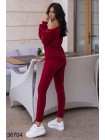 Велюровий костюм з кофтою на одно плечо