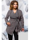 Сіре коротке пальто на запах букле 817273-74