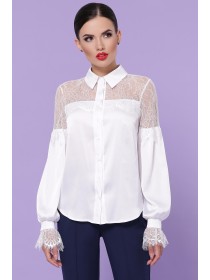 Шовкова блузка з мереживом Фаріда