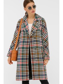 Демісезонне пальто з поясом П-399-100