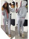 Спортивный трикотажный костюм с лампасами и капюшоном Барселона