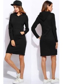 Тепла сукня - худи з капюшоном