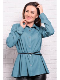 Джинсовий расклешенная сорочка Джесіка