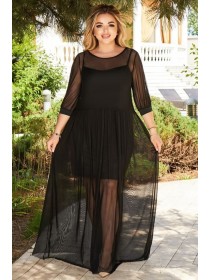 Довга сукня з сіткою Мейсон