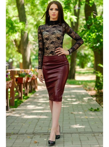 Жіноча спідниця з екошкіри "MADONNA" до р.56