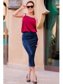 Спідниця ззаду на блискавці Софі, екошкіра