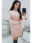 Короткое велюровое платье с рукавом