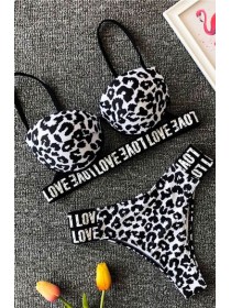 Жіночий купальник з леопардовим принтом