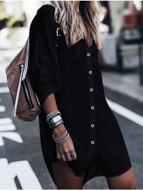 Чорне плаття сорочка з рукавом три чверті