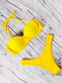 Жовтий купальник танго + бандо Анжеліка