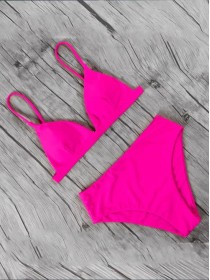 Неоновий рожевий жіночий купальник