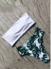 Зелений яскравий неоновий купальник бандо з бразилиана