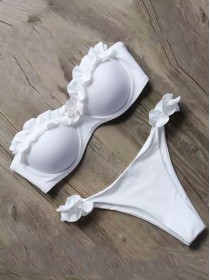 Білий жіночий купальник бандо Анжеліка